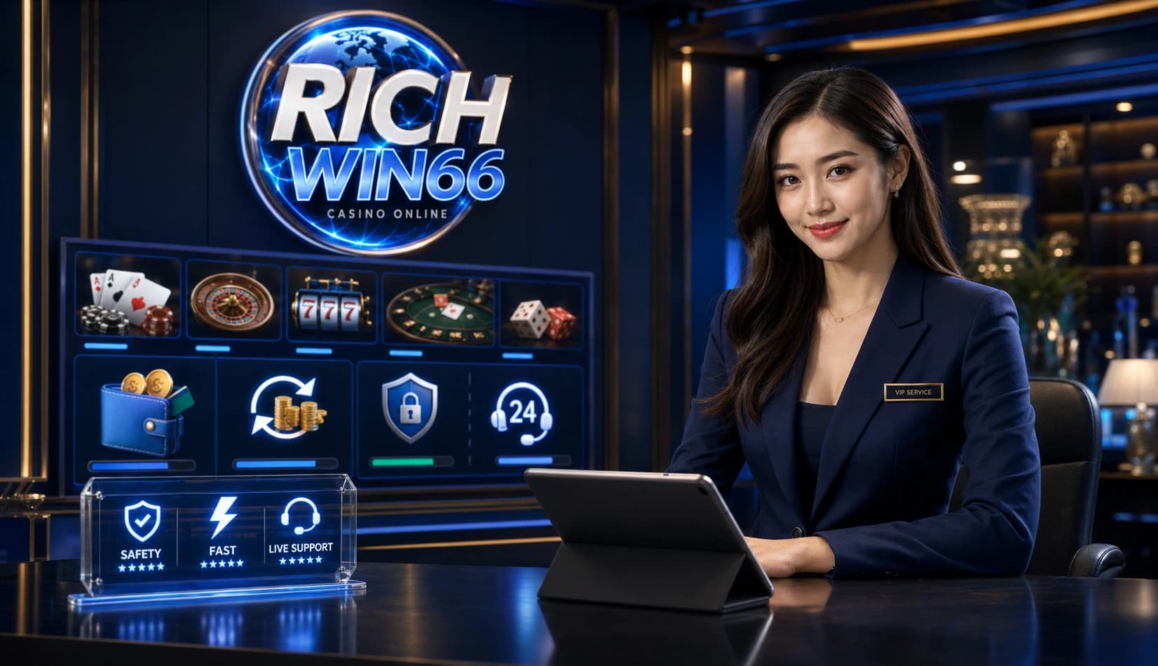 นางแบบเอเชียกับแพลตฟอร์มคาสิโนออนไลน์ RICH-WIN66